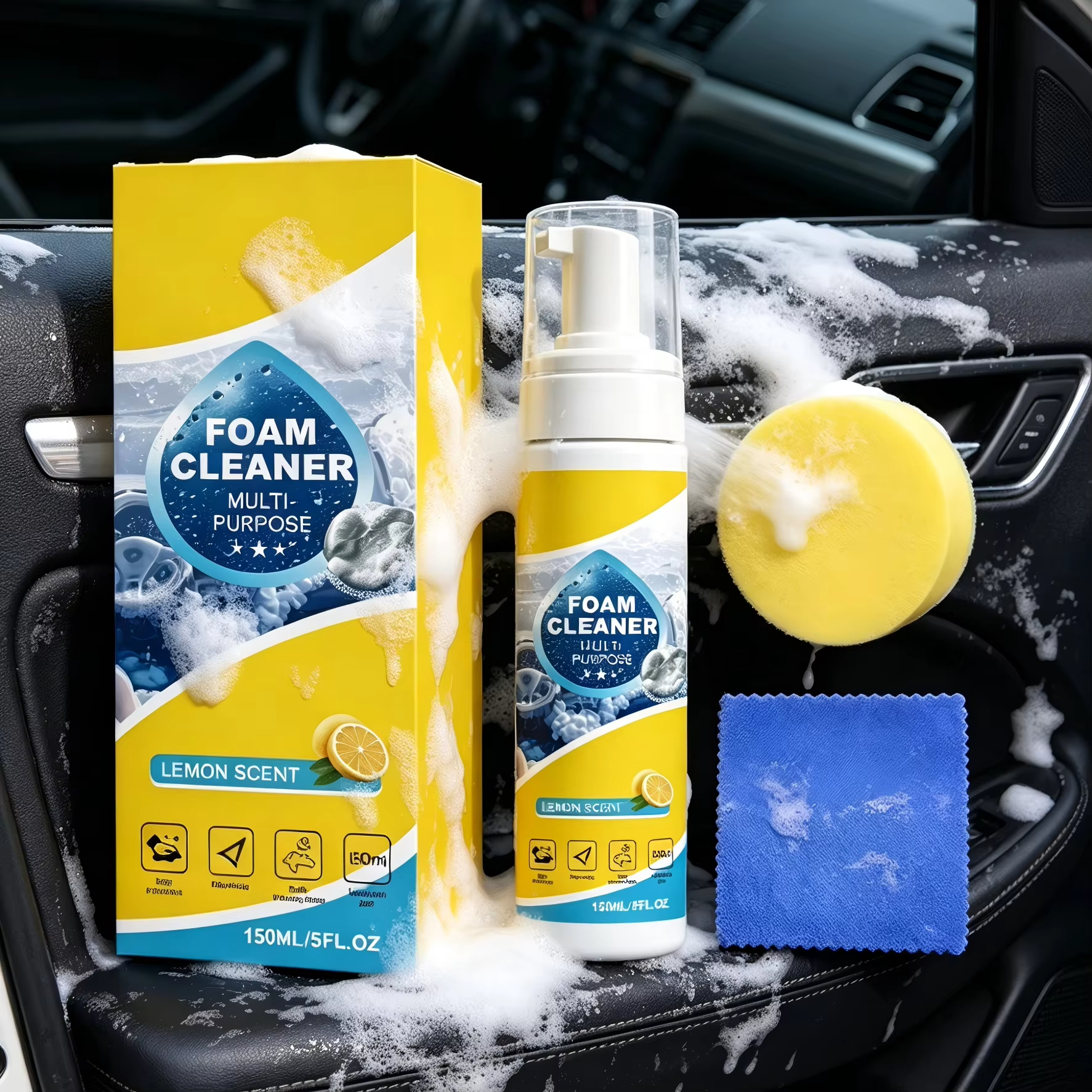Multi-Purpose Foam Car Interio - Leather Cleaner Interior avaliação e preço