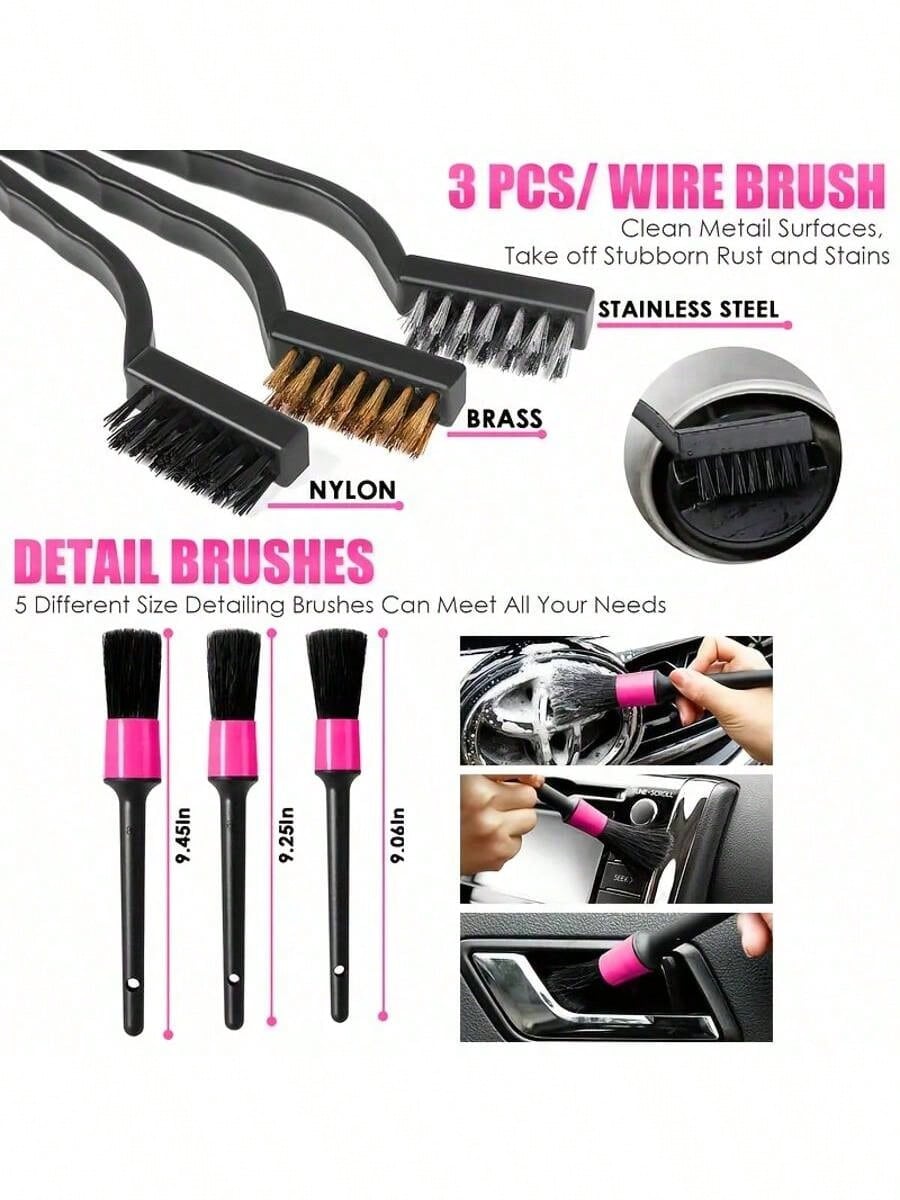 25pcs Car Cleaning Wash Kit In - Interior Detailing Kit avaliação e preço