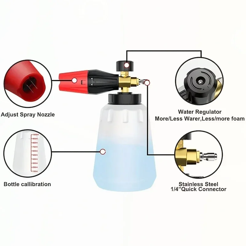 High Pressure PA Foam Cannon   - Pressure Washer Foam Gun avaliação e preço