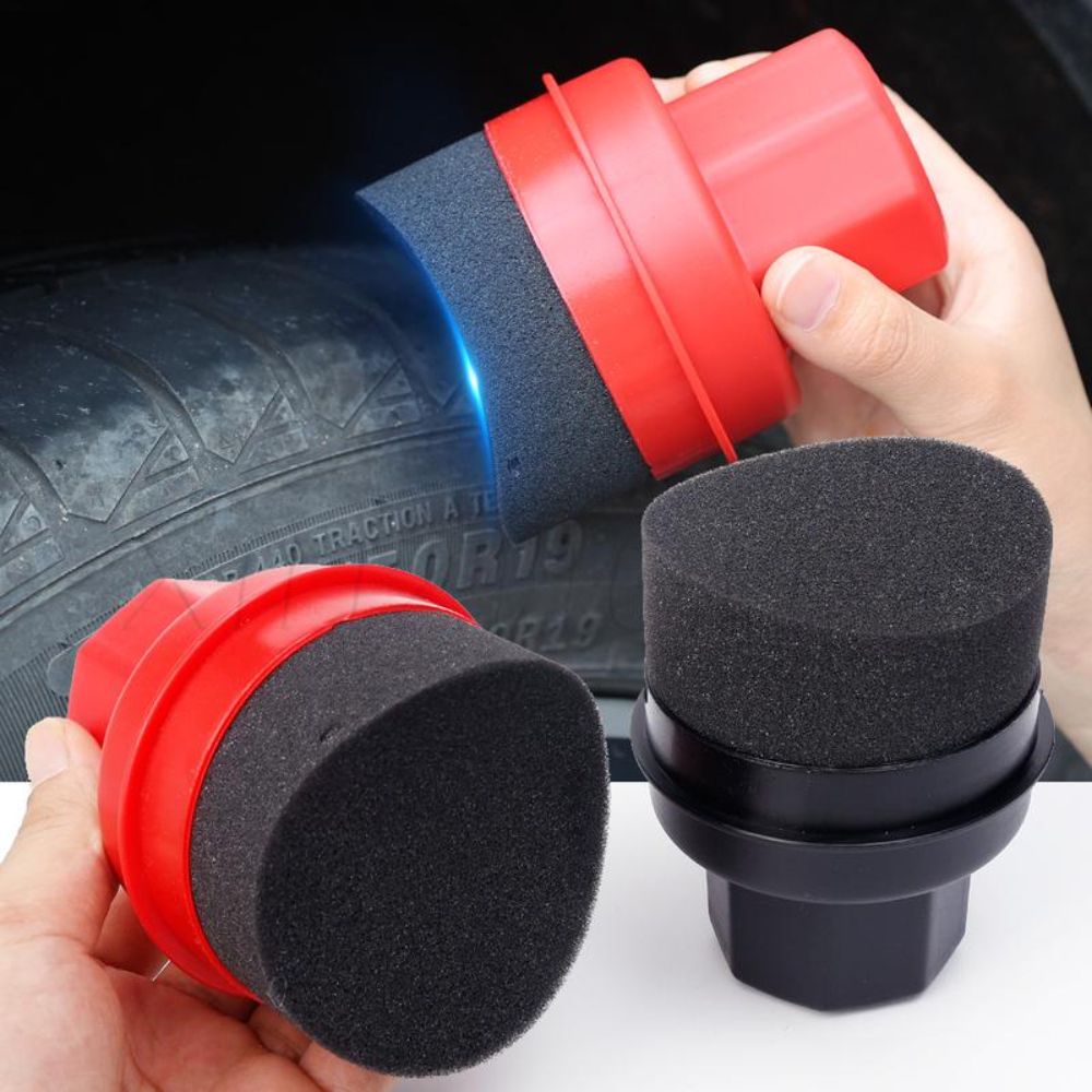 Curved Tire Polishing Sponge w - Wax Applicator Pad avaliação e preço