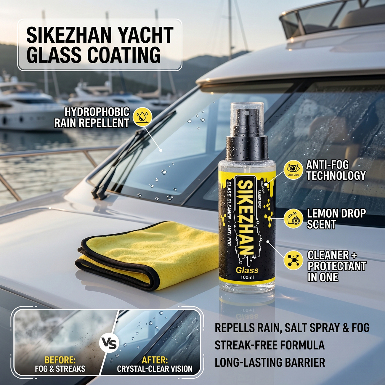 2-in-1 Anti-Fog Spray & Glass  - Glass Cleaner Streak avaliação e preço