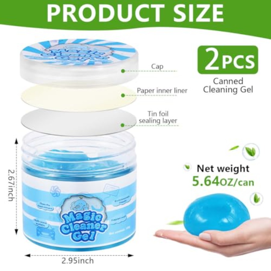 2 Pack Car Cleaning Gel Slime  - Interior Detailing Kit avaliação e preço