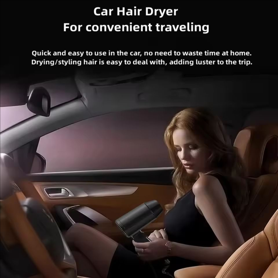 Portable 12V Folding Car Hair  - Dryer Car Blower avaliação e preço