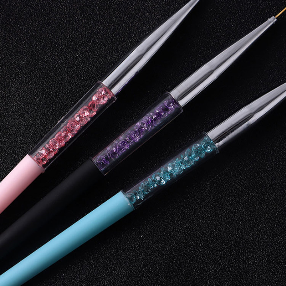 3Pcs Nail Art Pen Set Fine Tip - Detailing Brush Set avaliação e preço
