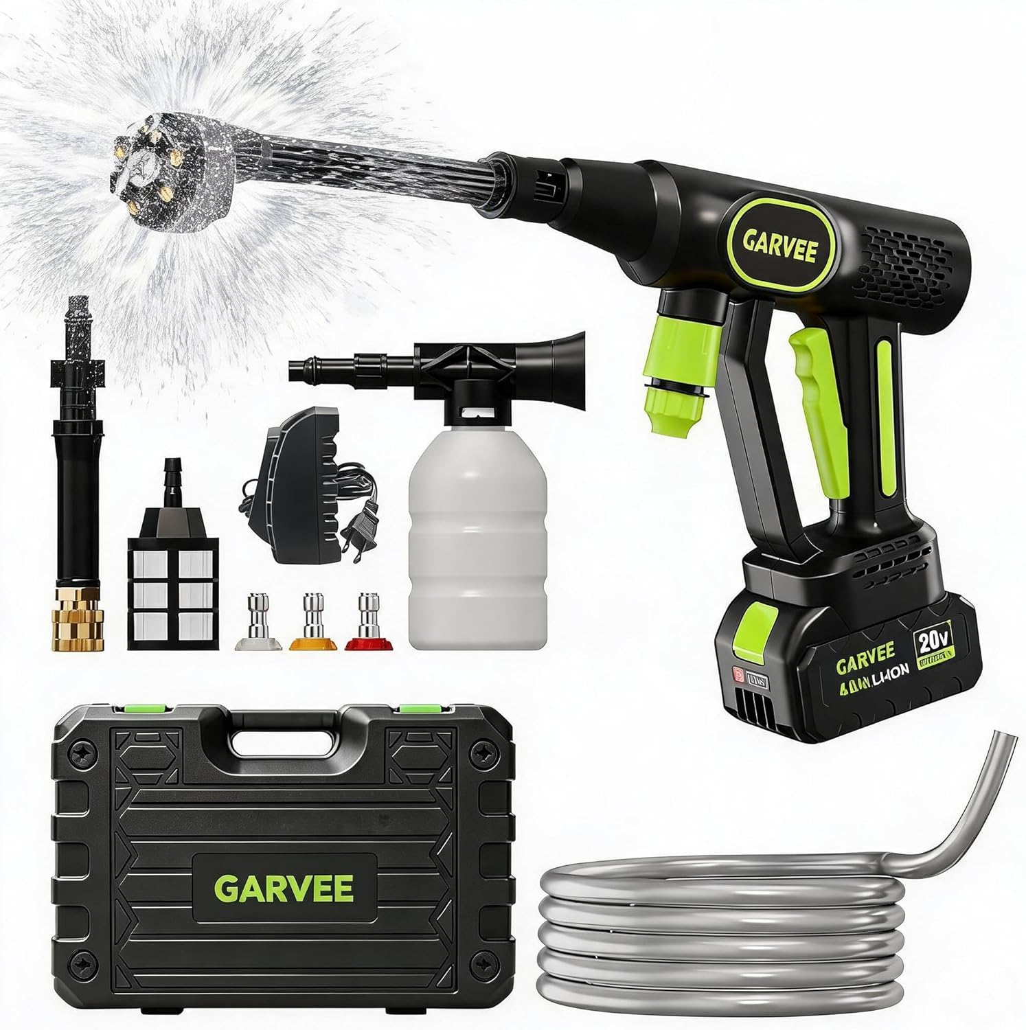 Cordless Pressure Washer, 320  - Foam Cannon Car Wash avaliação e preço