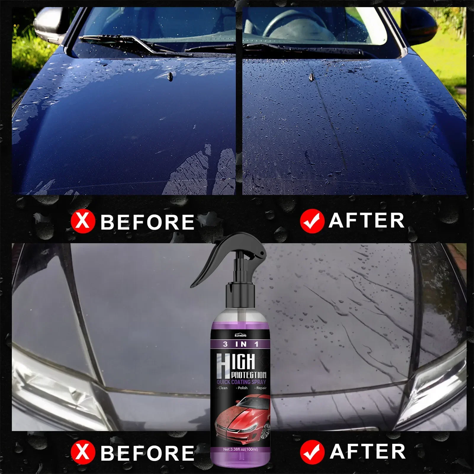 3 in 1 Car Ceramic Liquid Coat - Car Wax Ceramic Coating avaliação e preço