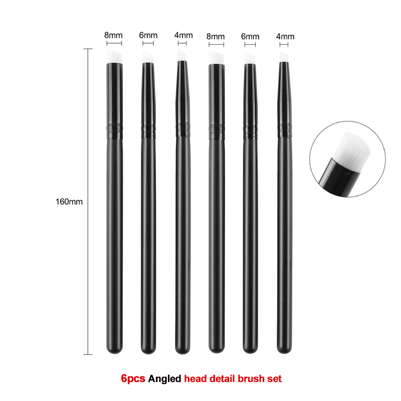 3Pcs/set Flat /angled Detailed - Detailing Brush Set avaliação e preço