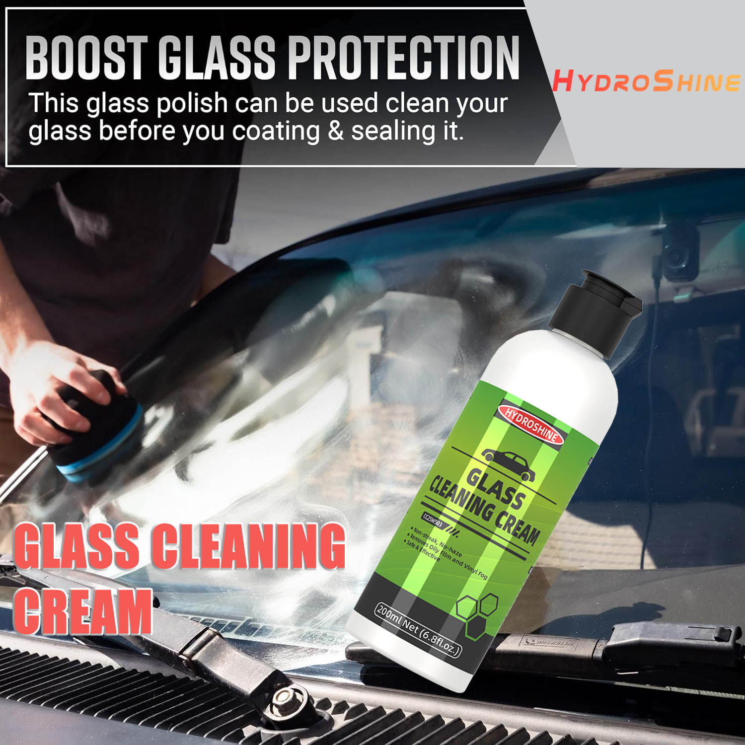 Hydroshine Car Glass Oil Film  - Glass Cleaner Streak avaliação e preço